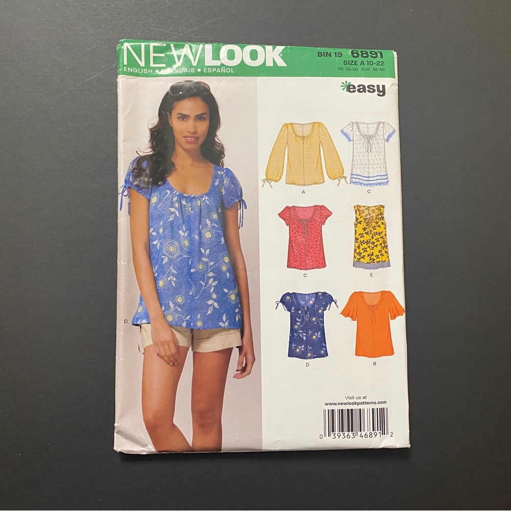 3/20 New Look 6891 uncut sewing pattern